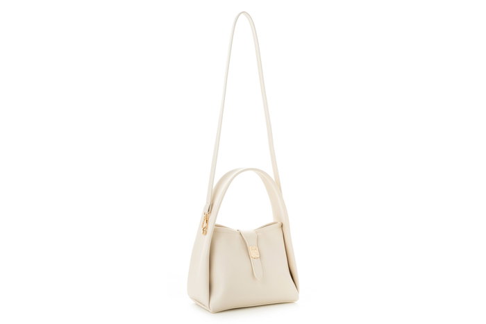 Vince Camuto Bolso Crema de Polipiel, Elegante y Versátil, 25x13x19 cm